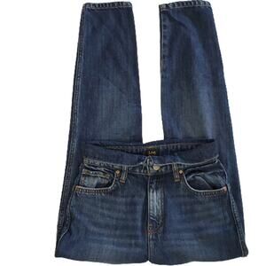 Lee MR Vintage Hi Rise Fold Over Waist Straight Cut Jeans 80's